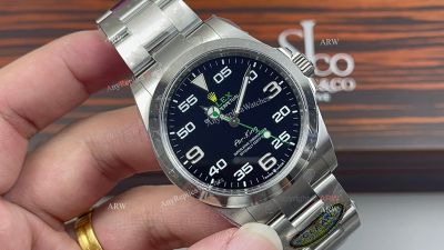 Clean Factory Rolex Air-king 3230 Blue Face Watch 40mm 